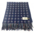 100% Recycled Wool Hebridean Blanket - Extra Large  - Blue